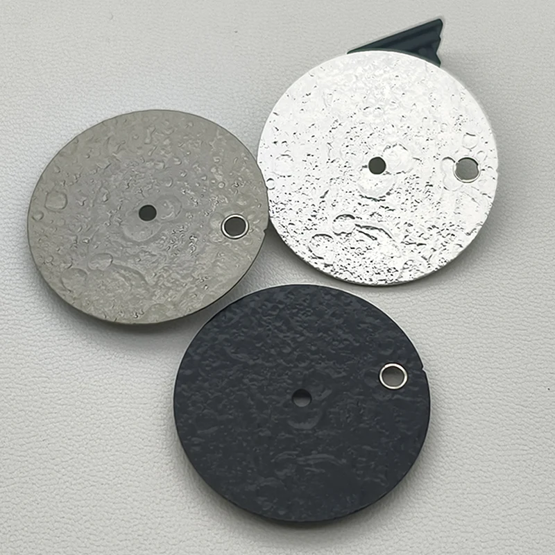 Esfera de Reloj Estilo Superficie Lunar NH35 NH36 de 28.5mm Compatible con Movimiento NH35 NH36, Pieza de Esfera de Reloj Personalizada