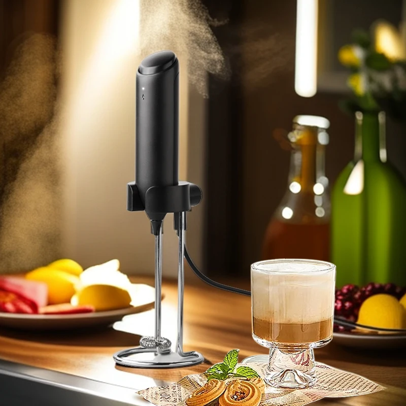 Bezprzewodowy elektryczny spieniacz do mleka trzepaczka trzepaczka do jajek USB akumulator ręczny blender do kawy wytrząsarka do mleka mikser spieniacz blender żywności