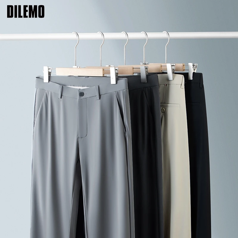 

Premium Three Defense Technology High Elasticity Breathable Casual Fashion Men Dress Pants Business Office Long Suit Trousers