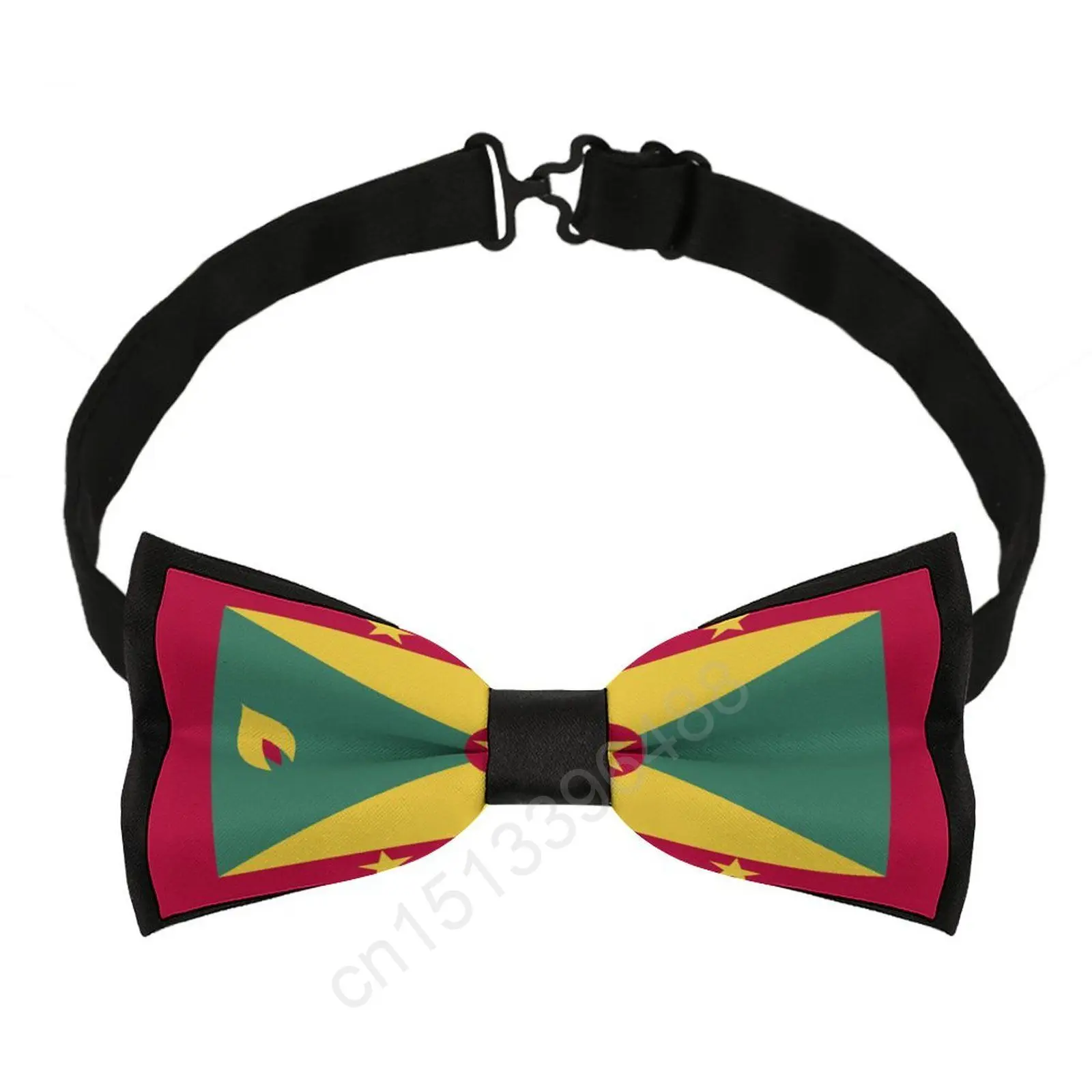 New Polyester Grenada Flag Bowtie for Men Fashion Casual Men's Bow Ties Cravat Neckwear For Wedding Party Suits Tie