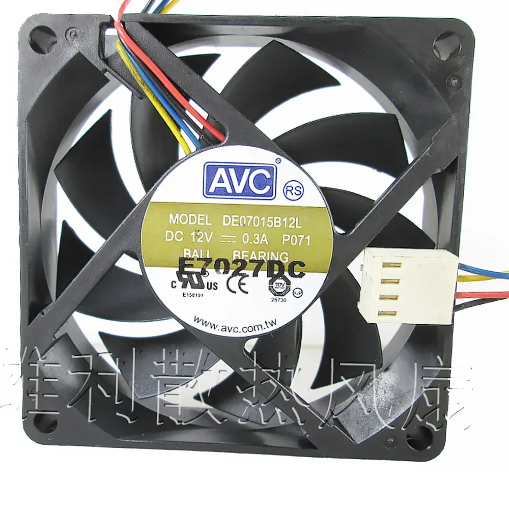 

+NEW For AVC DE07015B12L 7cm 70*70*15mm 70mm computer case cpu cooling fans 12V 0. 3A 7CM 7015 cooler2-pack
