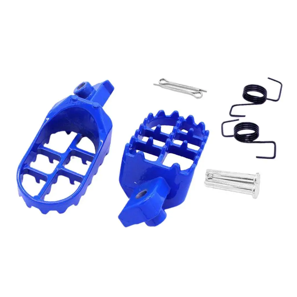 Blue Foot Pegs Rests Pedals for PW50 PW80 for Honda XR50 XR70 Dirt Bike