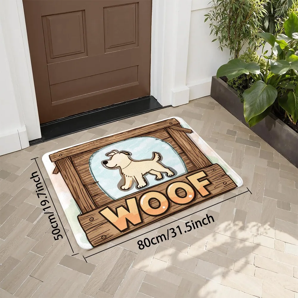 Single Piece Pet-Themed Doormat That Improves Home Decor While Safeguarding Your Floors. Made from Flannel, It'S an Ideal Mat fo