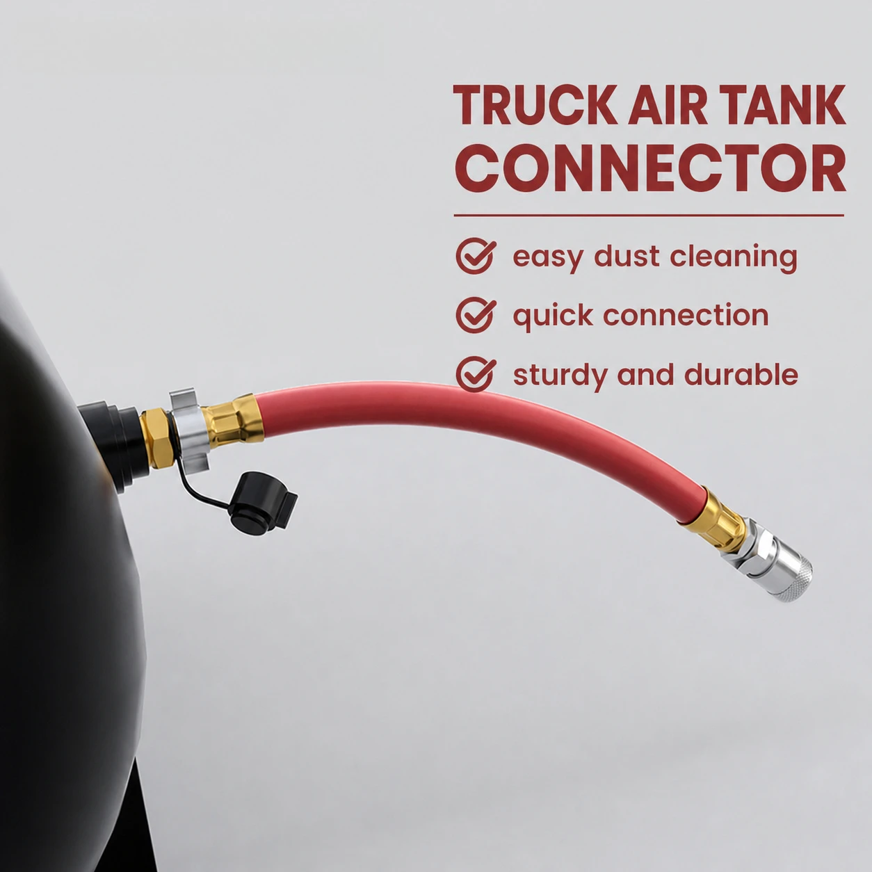Heavy Truck Air Tank Take-off Connector Air Intake Valve Pipe Pneumatic Dust Blower Connection Fitting For Freight Truck