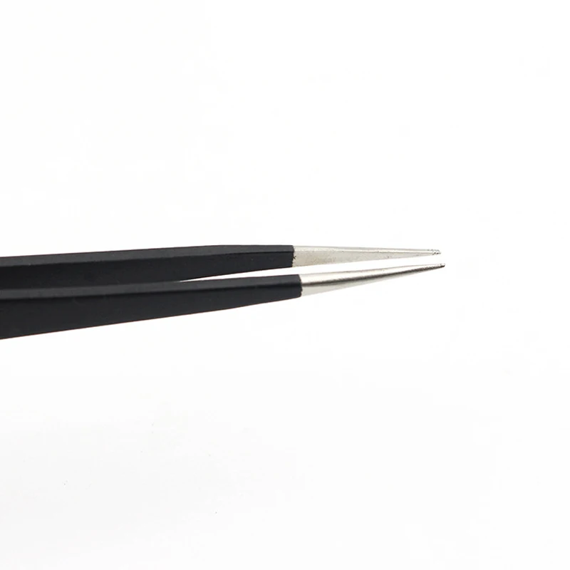 2 قطعة مكافحة ساكنة الدقة مجموعة ملاقط الفولاذ المقاوم للصدأ ESD الصناعية الملقط حساب إلكترونيات الهاتف إصلاح طقم أدوات يدوية #4