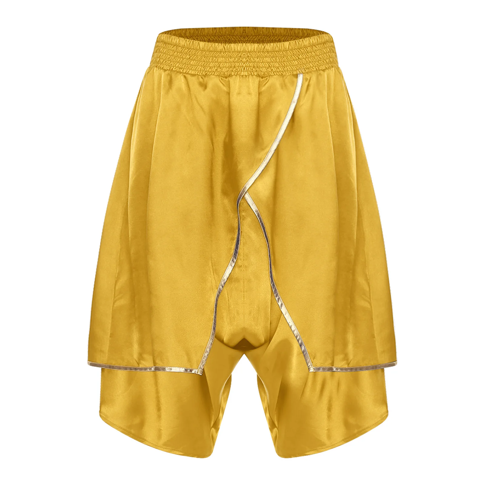 

Men Stylish Design Arabic India Dhoti Harem Pants Metallic Trim Widen Loose Lantern Pants for Holiday Party Carnival Cosplay