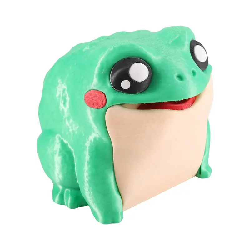 AAAN-Cute Frog Interactive Toilet Paper Dispenser Flip Style Cartoon Bathroom Organizer For Home Kitchen
