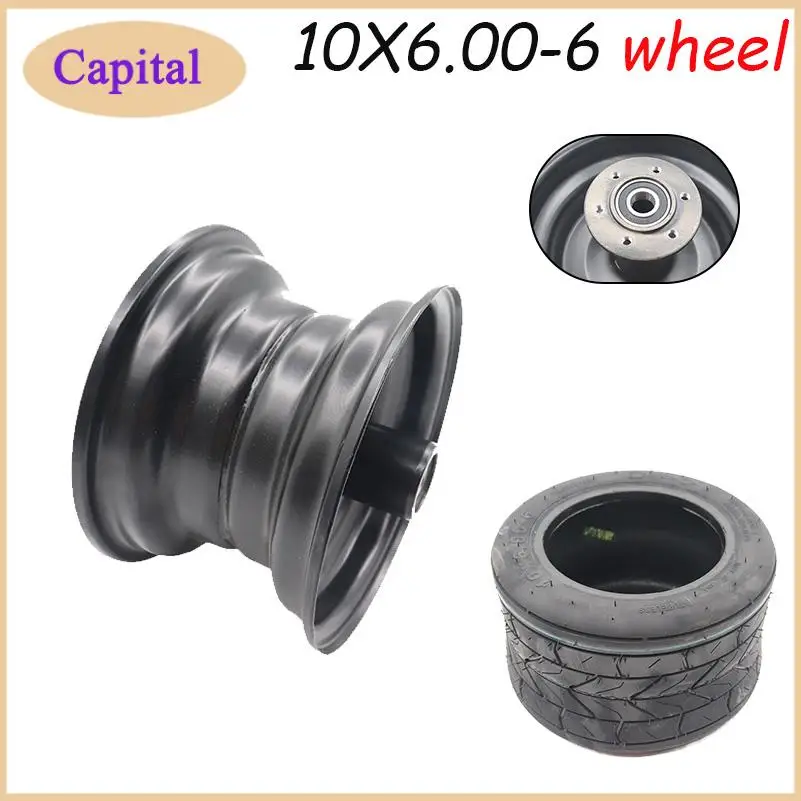 

10 inch widened vacuum tire 10x6.00-6 small Harley motorcycle electric scooter motor special tubeless tire wear resistance