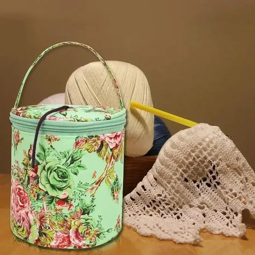 Hot New Small Yarn Storage Bag Waterproof Crochet Hooks Tote For Sewing Accessories Tools Gift