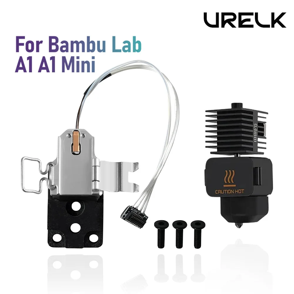 

URELK A1 A1 Mini Hotend Heating Assembly for Bambu Lab A1 Parts 3d Printer Accessories Upgrade Hotend Mount