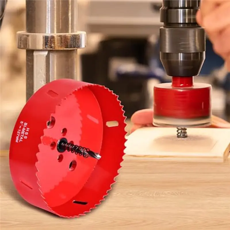 A02F-4-1/4Inch / 108Mm Hole Saw For Wood, Plastic Board, Ceiling,Drywall, And Metal Sheet - HSS Bi-Metal Hole Cutter