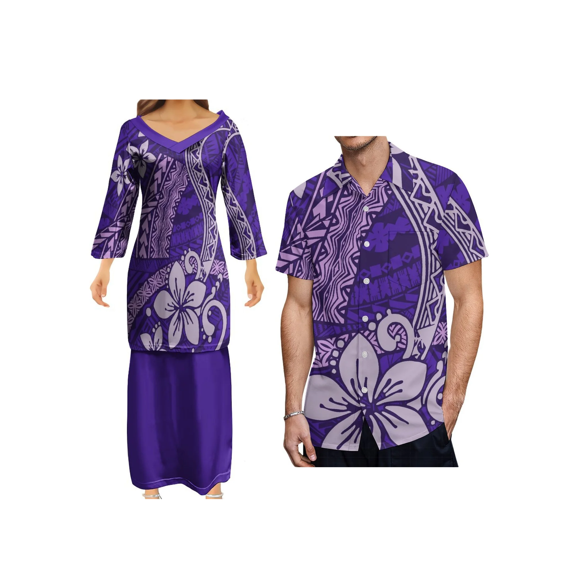 Ethnic Style Dresses - Ethnic Style V Neck Samoa Tongan