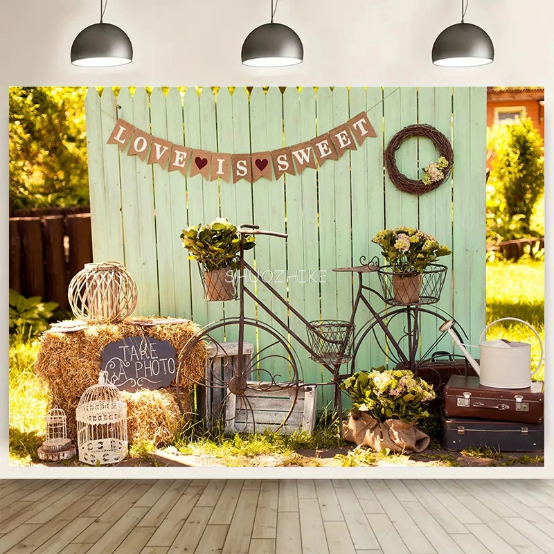 

SHUOZHIKE Romantic Valentine's Day Photography Backdrops Props Red Rose Wedding Love Heart Wall Photo Studio Background VS-57