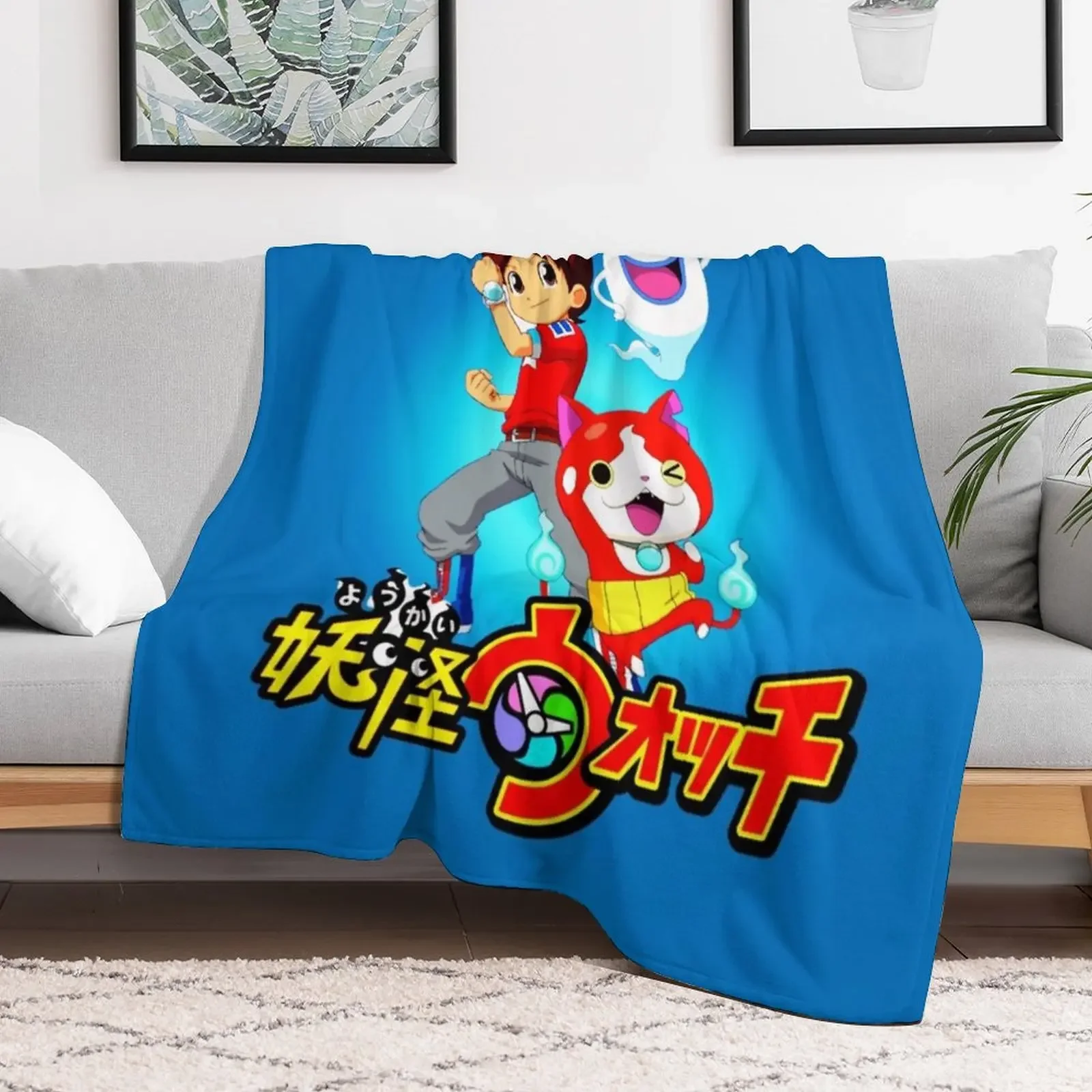 Copy of Yokai watch Throw Blanket Decorative Throw blankets and throws Blankets