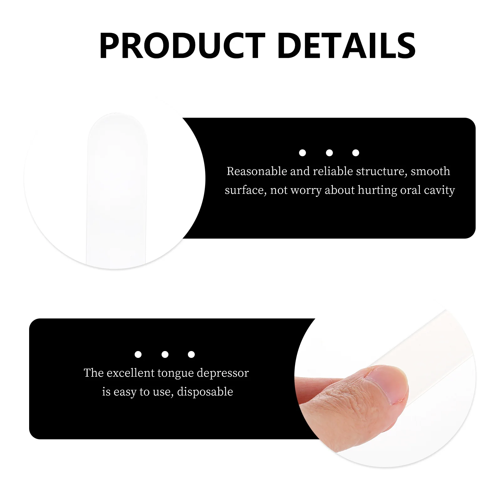 

20Pcs Professional PP Tongue Depressors Safe Supplies Easy to Use Disposable Oral Examination Tools