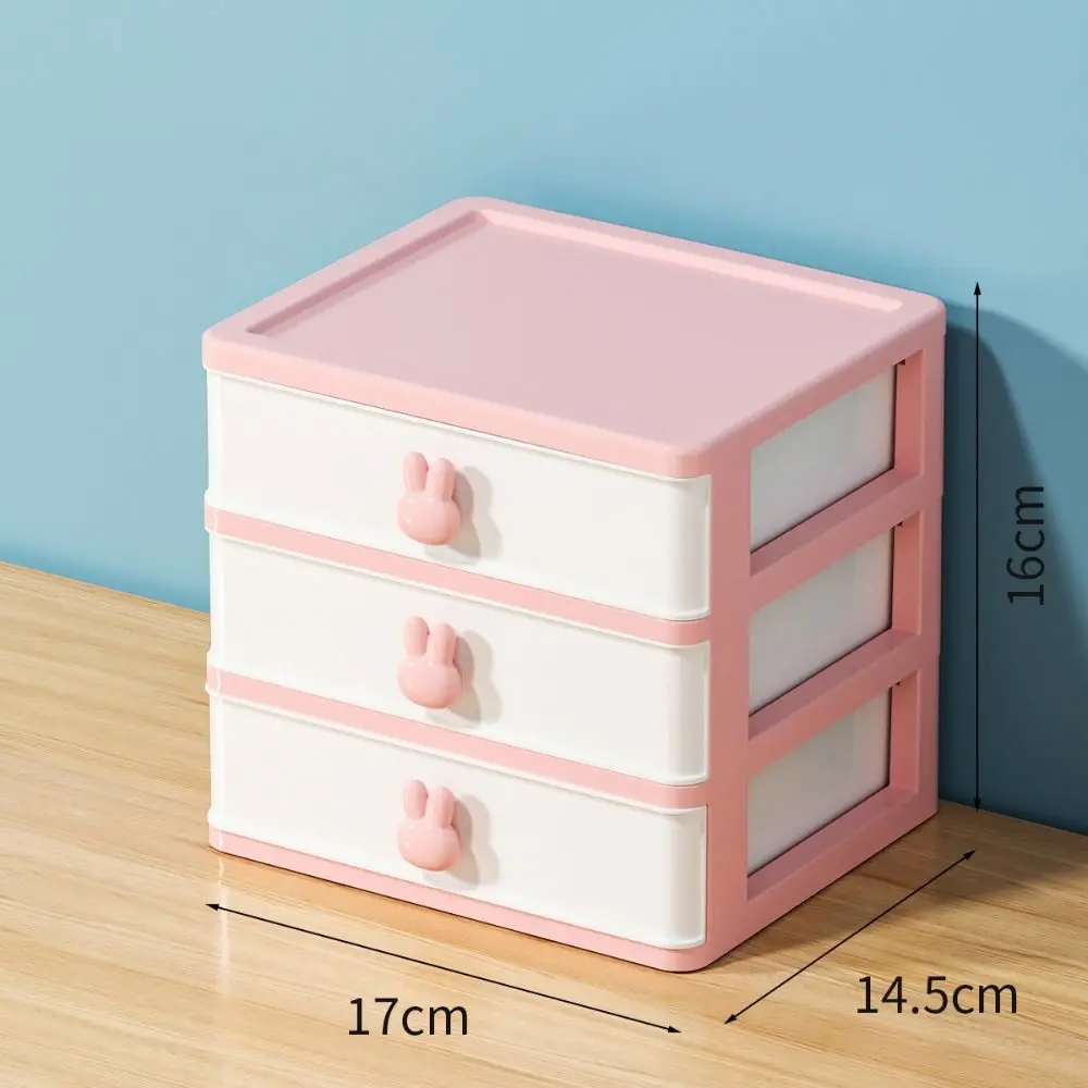 Multiple Compartment With Transparent Drawer Cosmetics Storage Case Stationery Storage Box Sundries Container Desktop Organizer