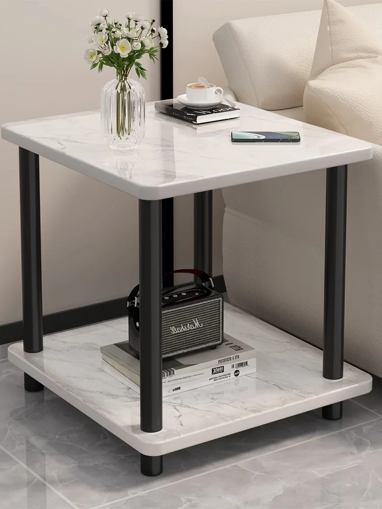 Mesa De Centro Minimalista Madera 2 Niveles Lateral Auxiliar