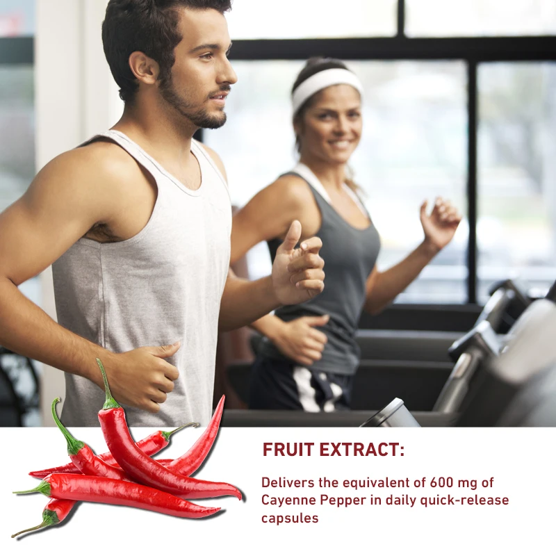 Cayenne Pepper Capsules 600mg - Supports Cardiovascular Health, Improves Digestion, and Blood Circulation