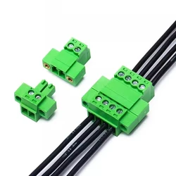1Sets Solderless Docking Type 15EDGRKM 3.81MM Screw Terminal Block Connector PCB plug-in type 2edg Type Green Terminal Block