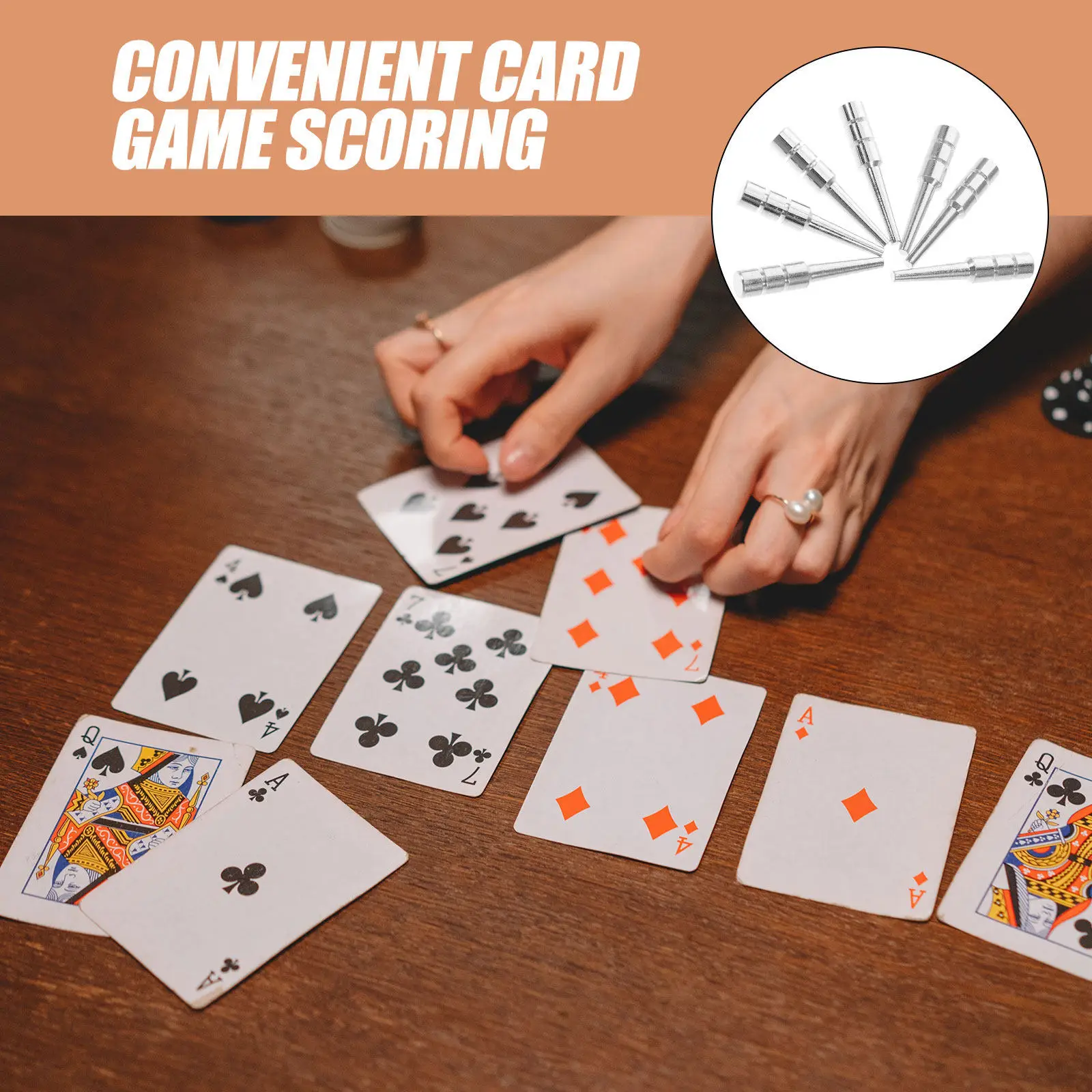 

Набор из 10 металлических счетных штифтов для игры в крибидж, портативные многофункциональные счетные пины для карточных игр