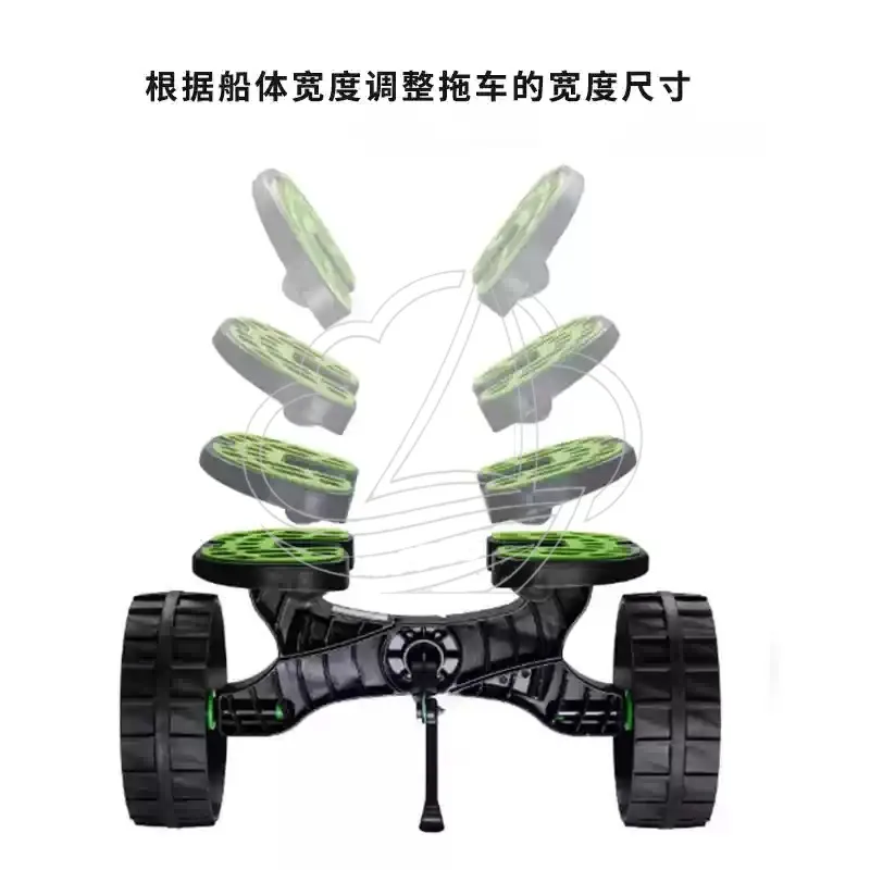 Detachable Kayak Beach Wheels 2-Wheel Canoe Boat Trolley Portable Boat Carrier Cart Accessories