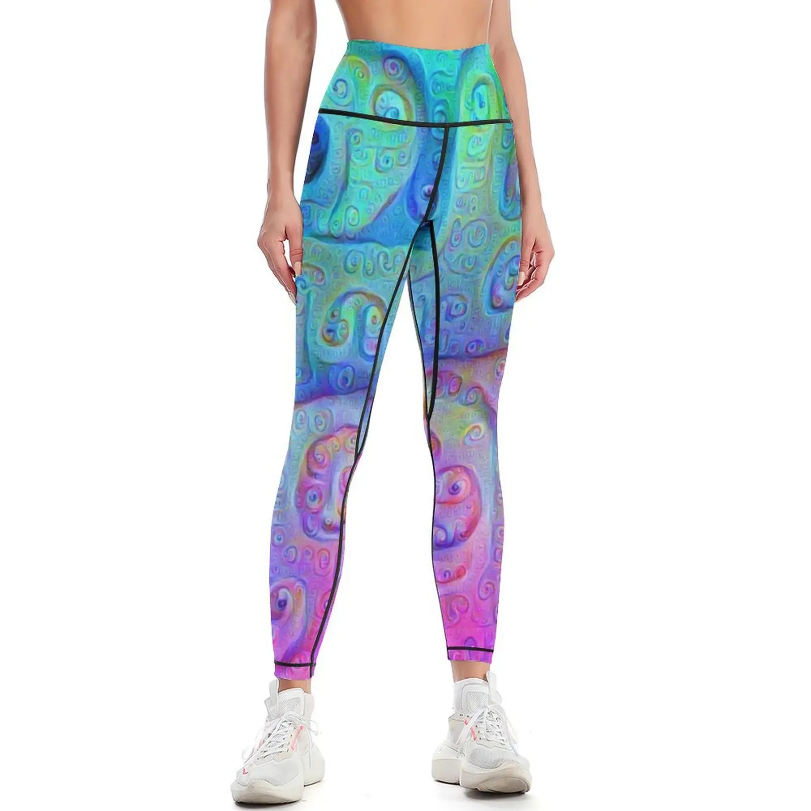 DeepDream Cyan to Magenta Leggings harem pants Tight fitting woman push up fitness Womens Leggings