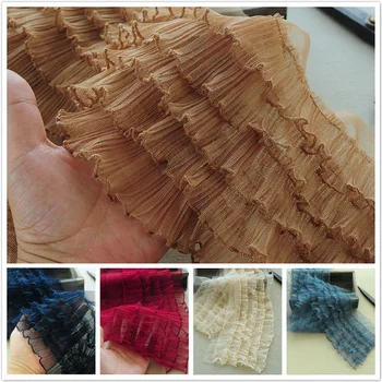 5 warstw plisowana puszysta marszczona koronkowa tkanina DIY ubrania spódnica tuba sukienka domowe tekstylia sztuka rzemiosło szycie akcesoria dekoracyjne