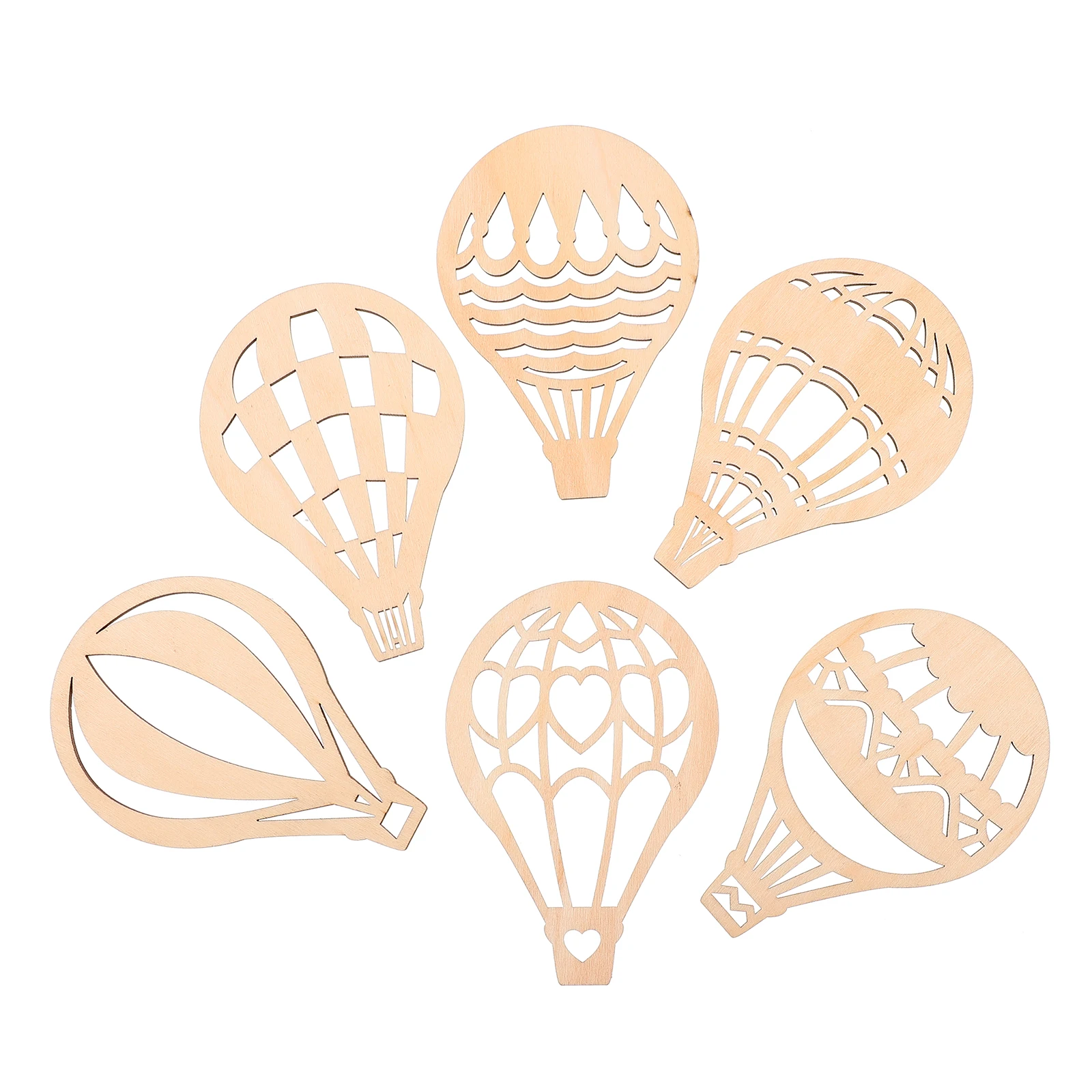 

30 Pcs Air Balloon Diy Hot Air Balloon Chips Wooden Slices Blank Smooth DIY Decoration Craft Supplies Sewing Accessories