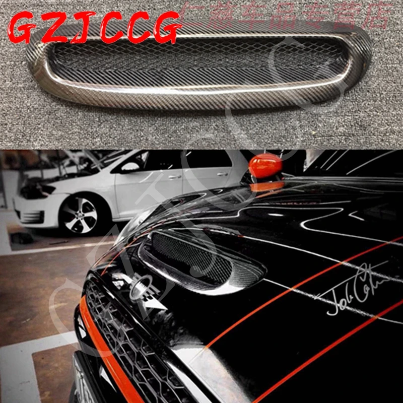 

Carbon Fiber for Mini Cooper F54 F55 F56 F57 Hood Engine Cover Air Inlet Grille Cover Frame Sticker Auto Car Accessories