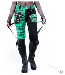 Lace Up Harajuku Casual Cargo Pants Women Buckle Gothic Punk Rock Dark Black Printed Pencil Pants Plus Size Street Trousers S-5L