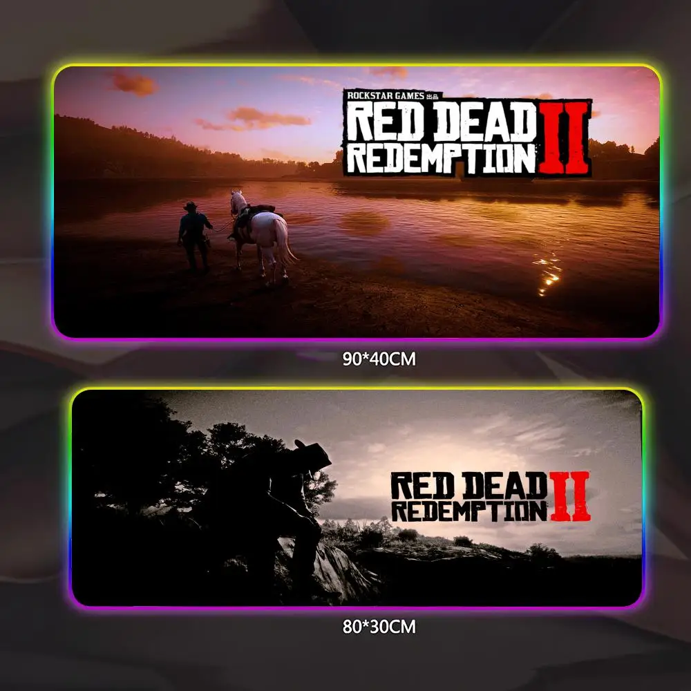 

Red Dead Redemption 2 RDR2 US West Ковбойский коврик для мыши Gamer Luminescence Led Коврик для мыши Игровой стол Rgb Настольный коврик Клавиатура ПК Коврик для мыши