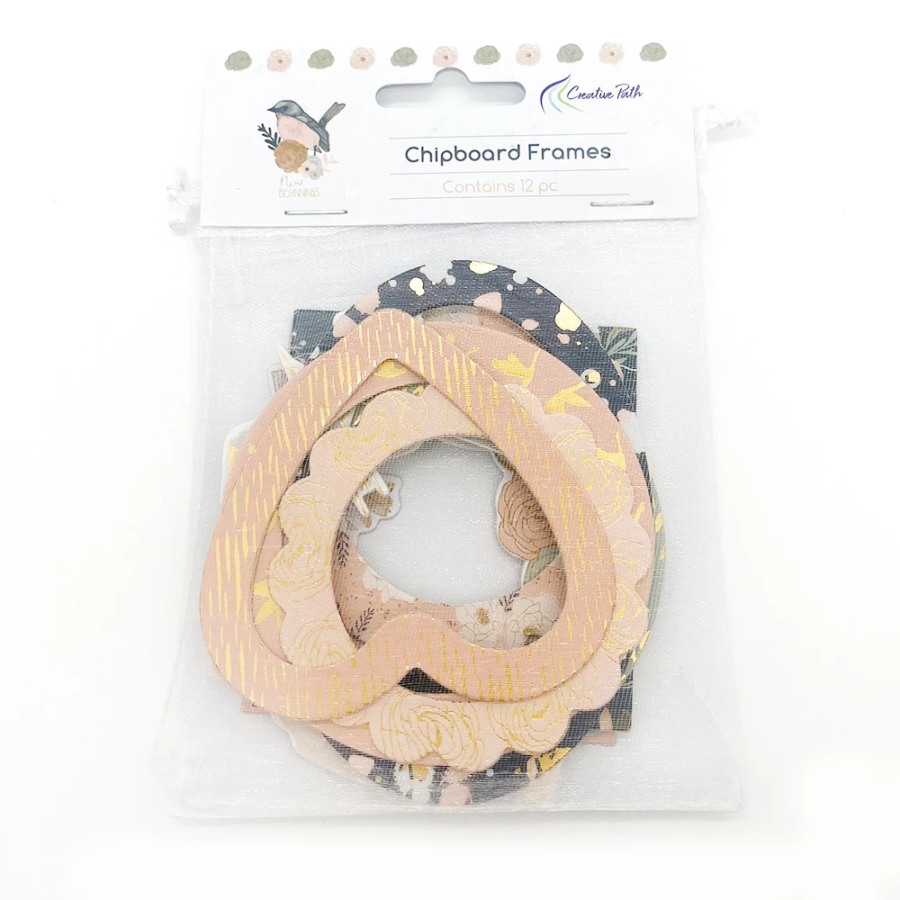 เส้นทางสร้างสรรค์ Chipboard กรอบ Self-Adhesive สติกเกอร์ Embellishments หัตถกรรมสําหรับ Scrapbooking Cardmaking Journal ตกแต่ง