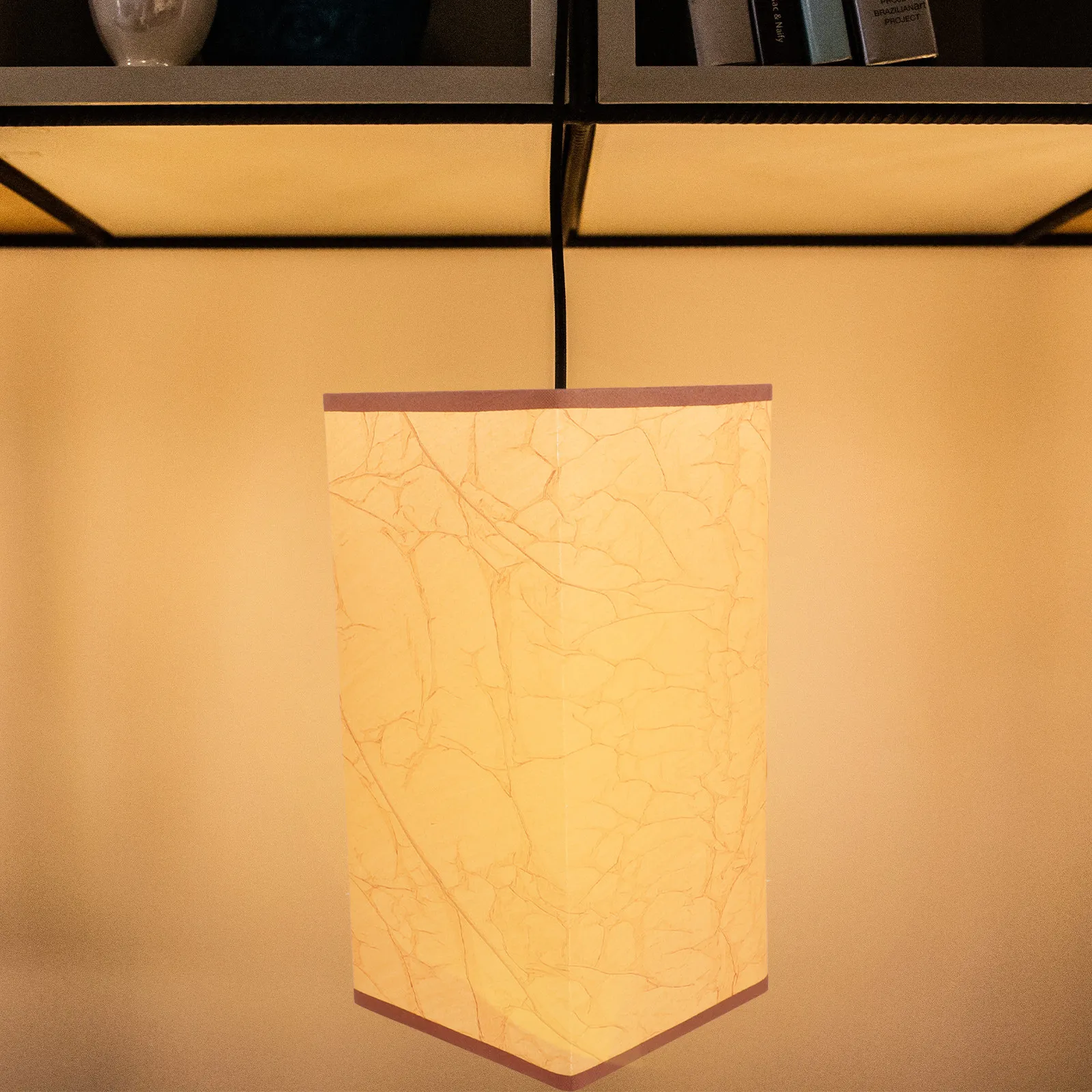 

Barrel Square Lamp Shade Paper Vintage Style Bedroom Pendant Lamp Cover E27 Base Lampshades Small Lampshades Small
