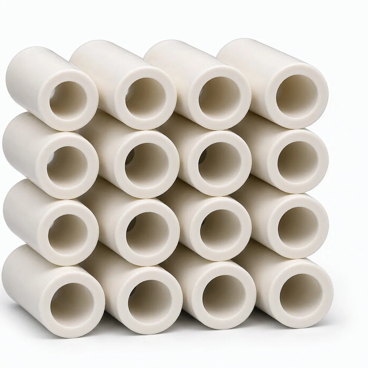 5pcs 99% Alumina Ceramic Tube, Length 100mm Single-Hole, High-Temperature Resistant And Wear-Resistant Corundum Ceramic Tube