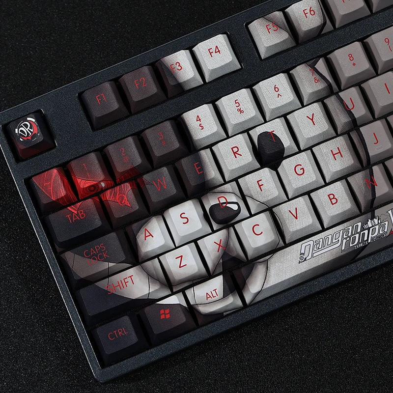 108 Keys/set Danganronpa Trigger Happy Havoc Keycap PBT Dye Subbed Keycaps Cartoon Anime Gaming Key Caps For ANSI Layout