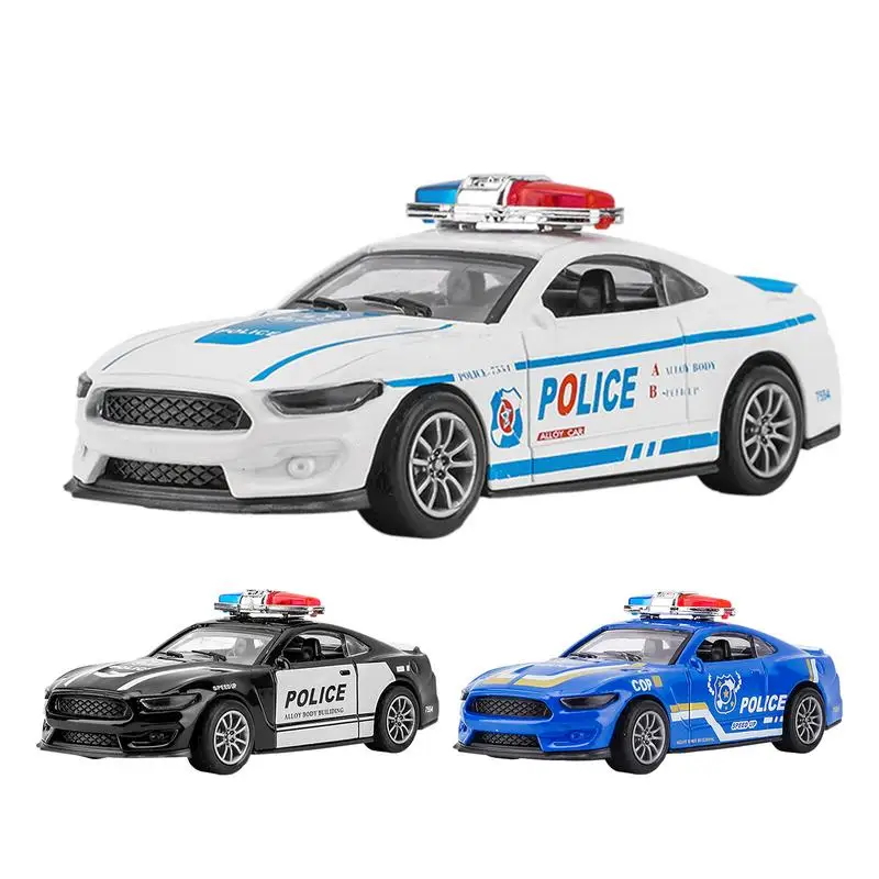 Friction Vehicle Toys Sensory Alloy Patrol Cop Play Vehicle Toddler Toys For Children Aged 3-8 Years Old Christmas Stuffers Gift