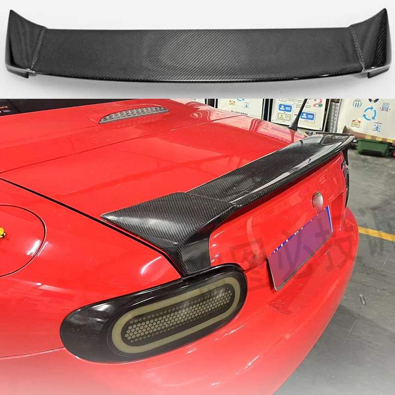 Para MX5 NC NCEC Roster Miata EPA 3 tipo alerón trasero diseño MC labio de ala de maletero de fibra brillante 2009-2015 (PRHT Soft Top Only)