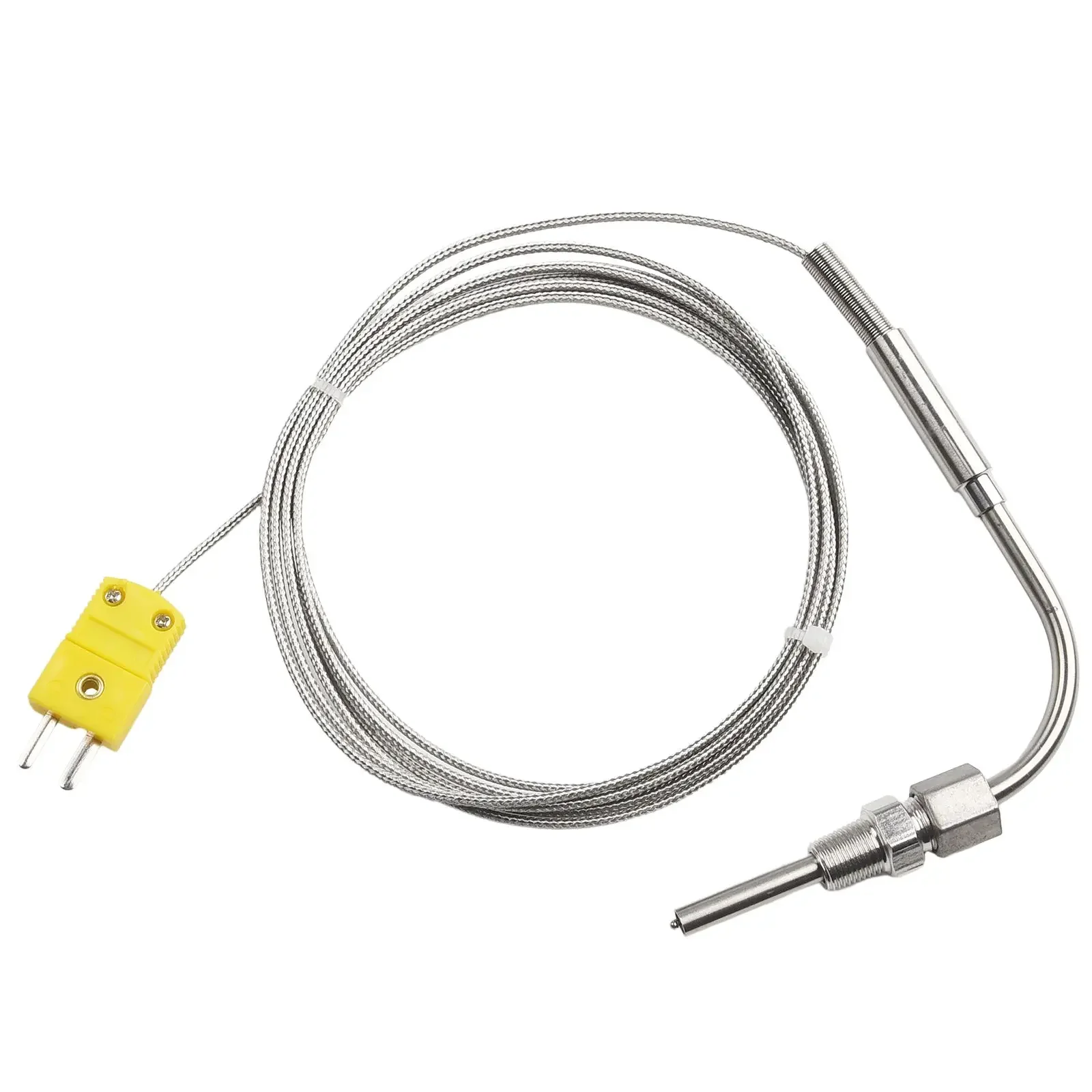 

1pc EGT K Type Thermocouple Exhaust Probe High Temperature Sensors 1/8" NPT Threads 2m Cable Adjustable Pressure Lock