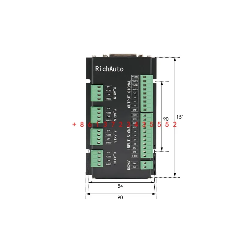 RichAuto DSP DSP A11 A12 A15 A18 connect board only 3 axis motion control system with English language