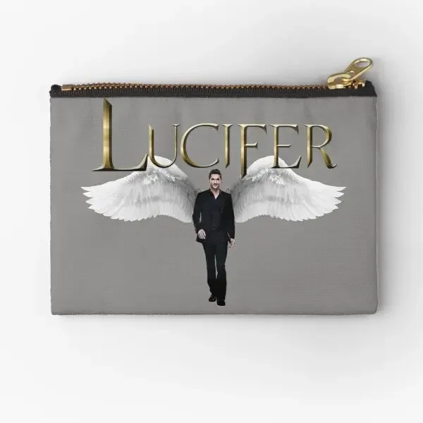 Lucifer Morningstar  Zipper Pouches Coin Wallet Storage Pocket Women Socks Bag Small Cosmetic Men Underwear Packaging Key Money