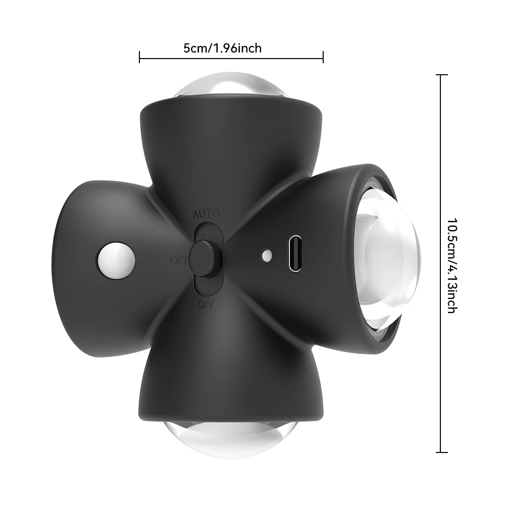 1/2/4PC USB Charging RGB LED Night Lights with Motion Sensor Smart Human Body Sensing Wall Lamp for Bedroom Stairs Hallway Decor