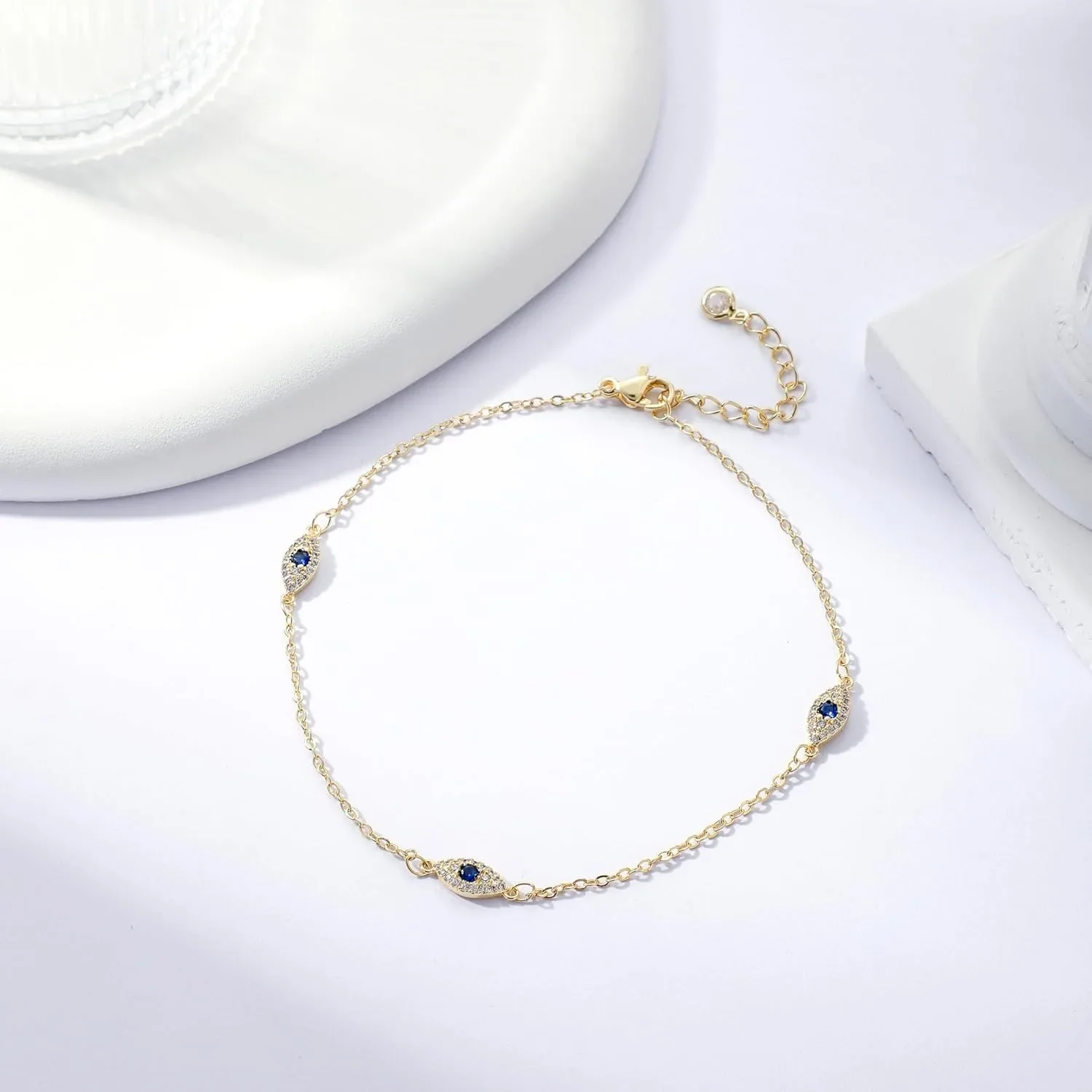 Adjustable Dainty Non Tarnish Summer Beach Jewelry Gift, Anklets for Women Gold Plated Ankle Bracelets Waterproof Boho Anklets