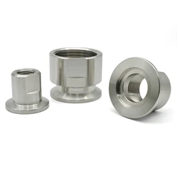 KF16 KF25 KF40KF50 Stainless Steel PT Internal Thread Vacuum Flange Joint Milled Edge Inner Thread Joint