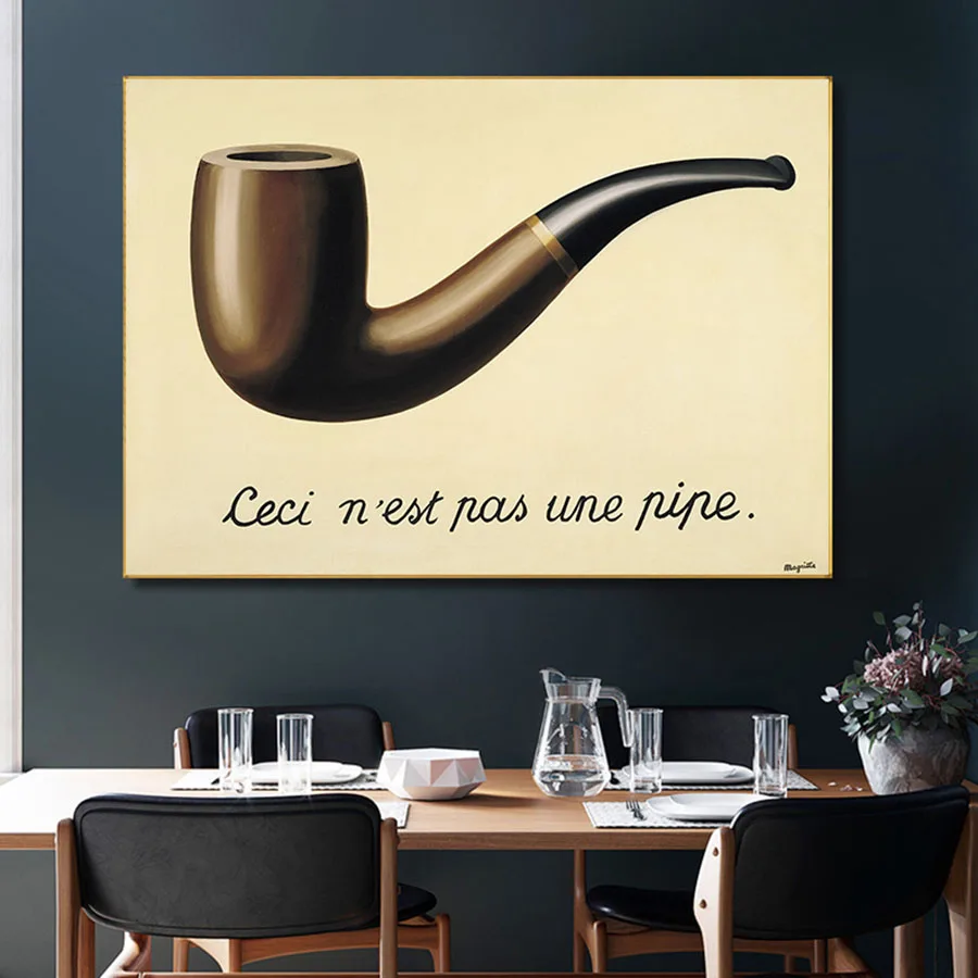 Rene Magritte Famous Painting This Is Not A Pipe Diy Diamond PaintingHome Decor Cross Stitch Kits Home Mosaic Wall