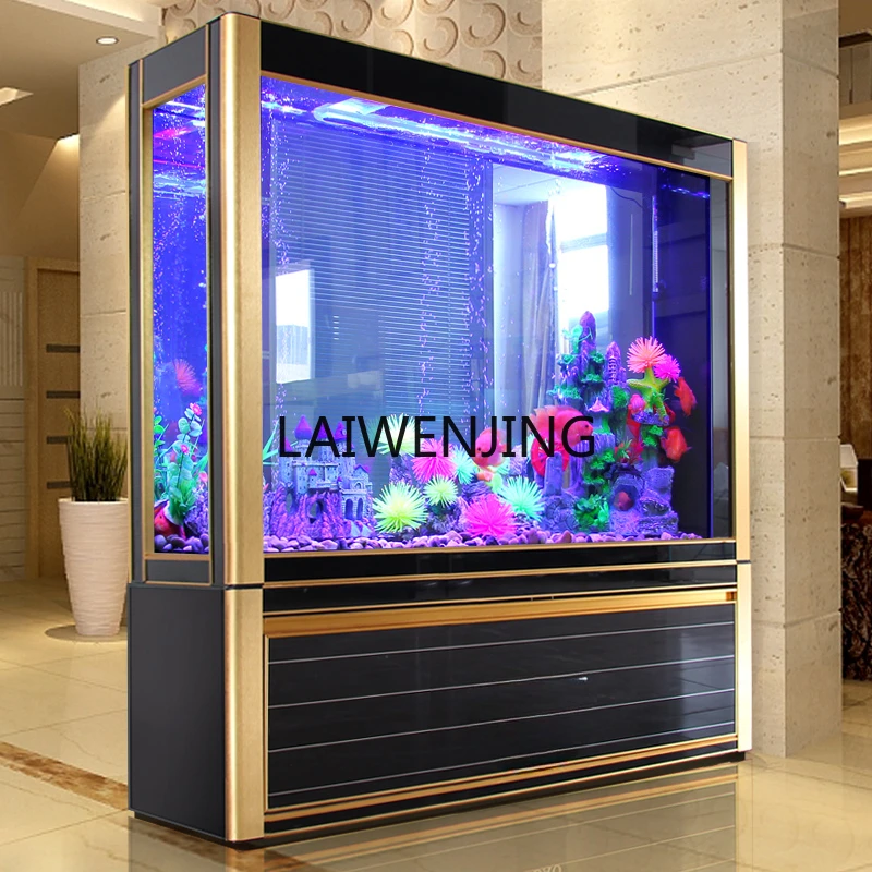 HLZ glass screen entrance aquarium lazy small household floor living room large fish tank