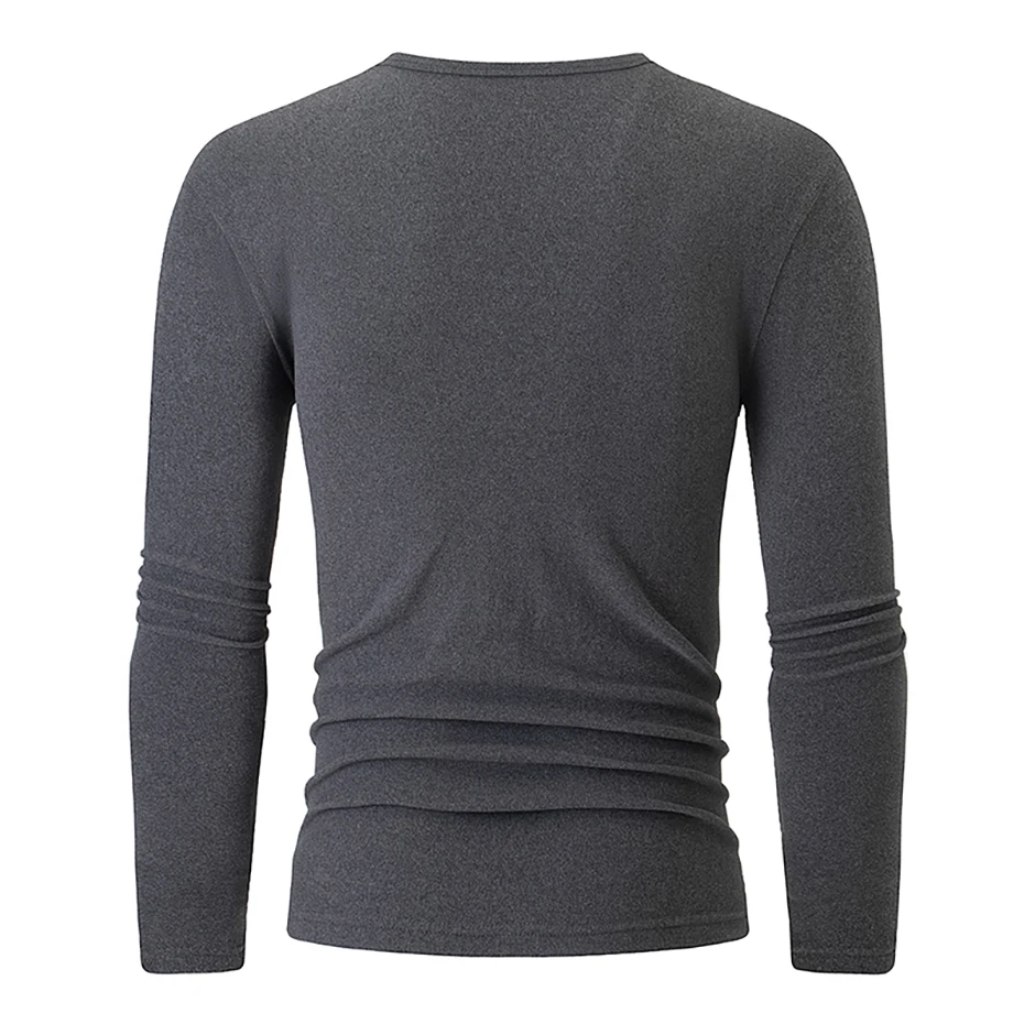 1/2/4-teiliges Set aus lässigen warmen Unterwäsche-Set für Herren und Teenager im Herbst/Winter, bequemes Sport-Langarmshirt mit dicker Basis – Detail 10