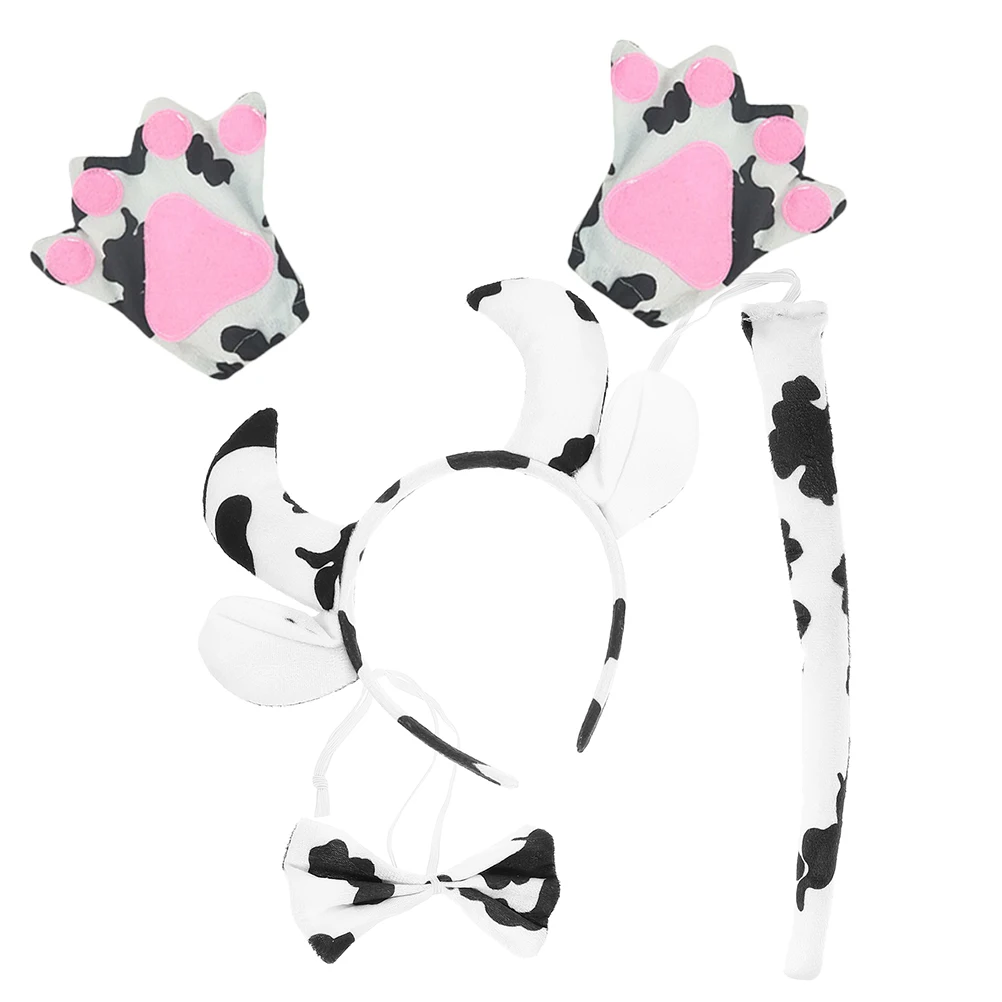 

Cow Headdress Set Cosplay Costume Headgear Animal Fancy Fabric Decoration Accessories