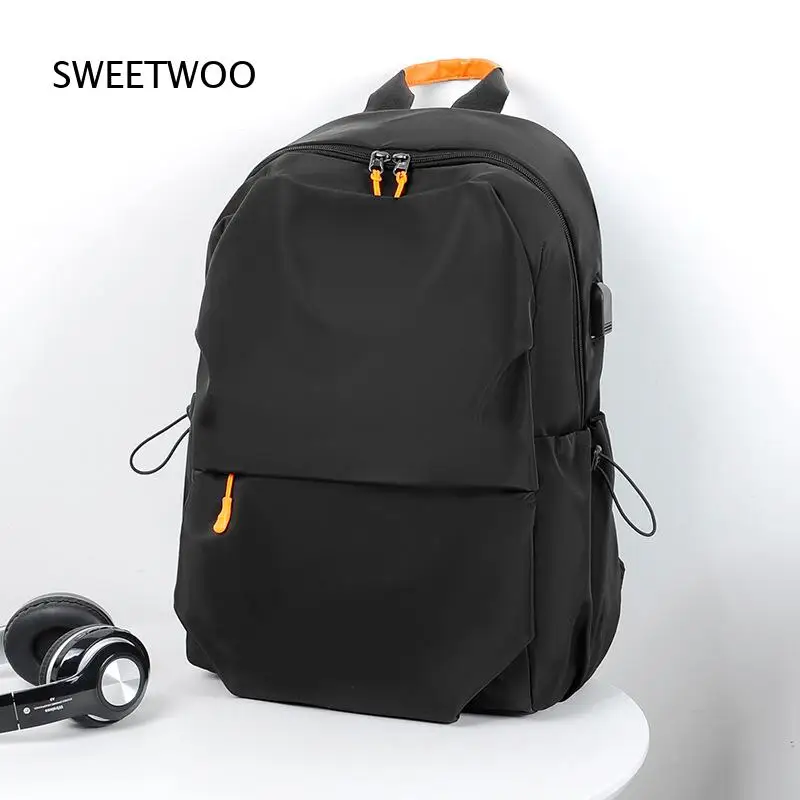 Water Resistant Laptop Backpack for Men with USB Charging Port Large Capacity Casual School Travel Rucksack
