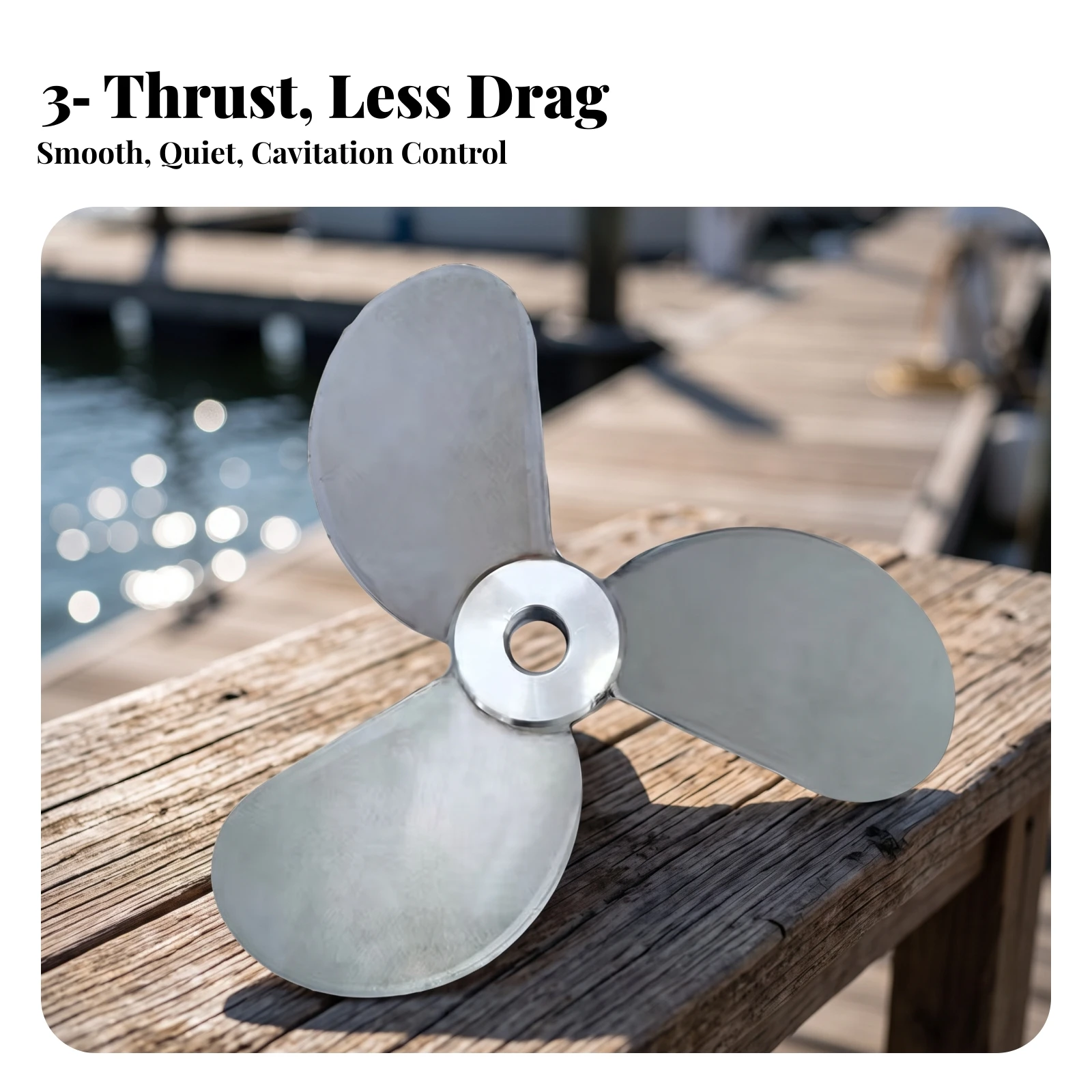 Boat Propeller Corrosion-Resistant Marine Propeller Hardware High-Quality Hard-Wearing for Anglers, Fishing Boats