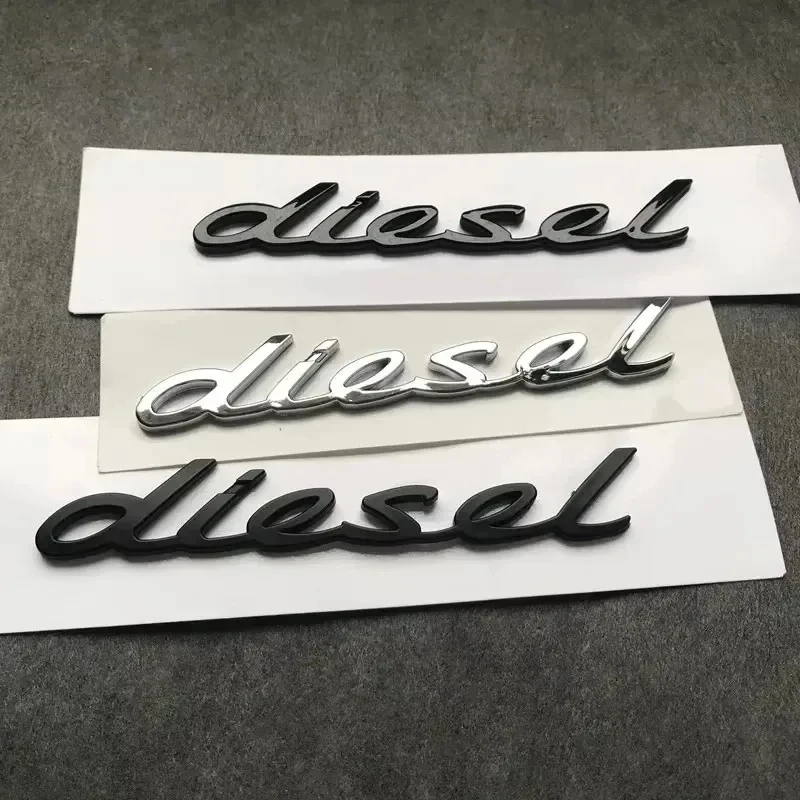3D Diesel Logo Car Emblem Accessories for Porsche Panamera Cayman Boxster Cayenne Macan GTS Taycan Turbo 4S executive Sticker